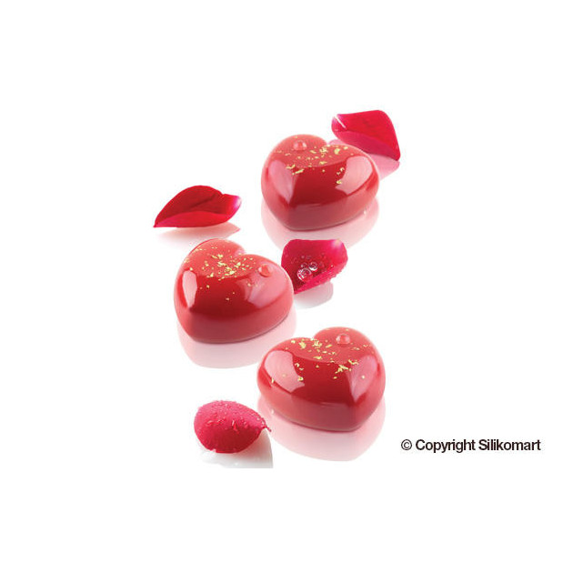Mini coeurs bombes realises avec le moule silicone Silikomart Mini coeurs bombes realises avec le moule silicone Silikomart
