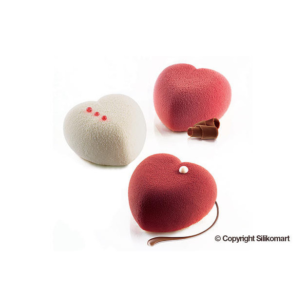 Coeurs bombes realises avec le moule silicone Silikomart Coeurs bombes realises avec le moule silicone Silikomart