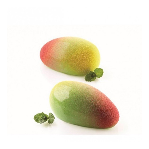 Gateaux en forme de mangue realises avec le moule silicone Silikomart