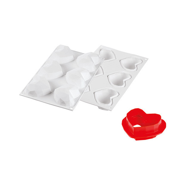 Moule silicone coeur origami 8 cmsilikomart