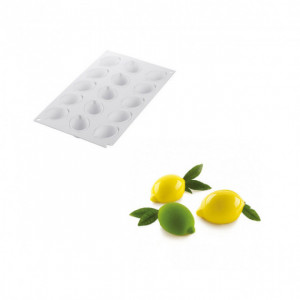 Moule Silicone 15 Mini Citrons 58 x 38 x h27 mm 30ml SilikoMart Professional Moule Silicone 15 Mini Citrons 58 x 38 x h27 mm 30ml SilikoMart Professional