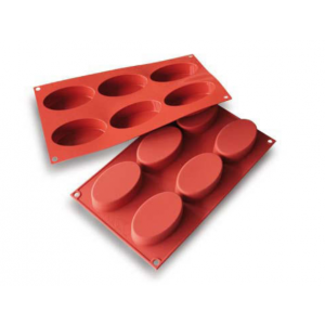 Moule 6 Ovales en Silicone Moule 6 Ovales en Silicone