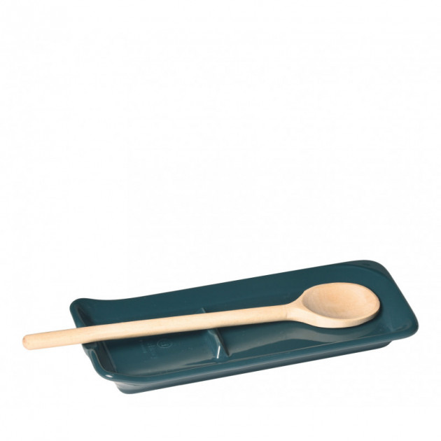 Repose Cuillere Ceramique Feu Doux 22.5 x 10 cm Emile Henry (Support vendu sans la cuillere en bois)