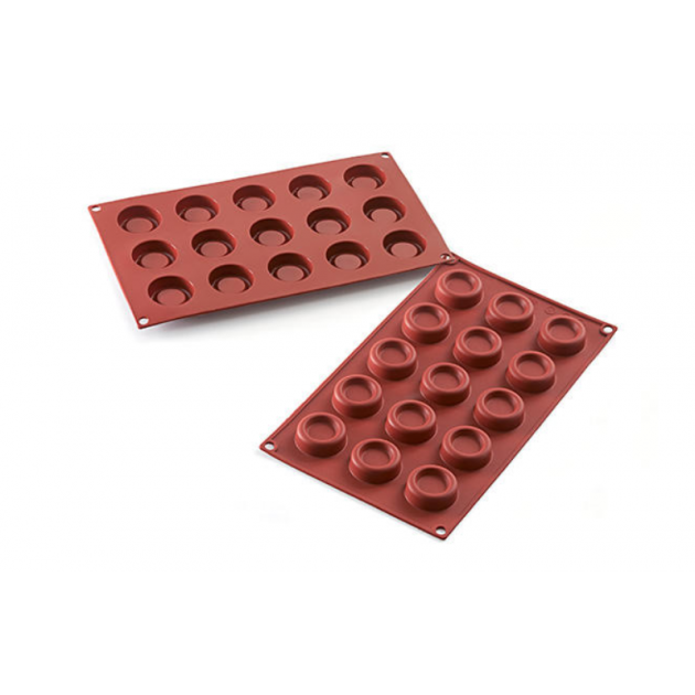 Moule 15 Ronds avec Bord en silicone