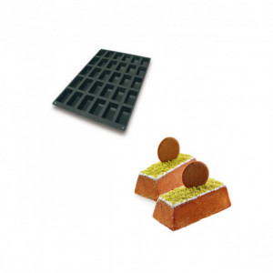 Moule Silicone 30 Mini Cakes 9,9 x 4,9 cm 130ml SilikoMart Professional Moule Silicone 30 Mini Cakes 9,9 x 4,9 cm 130ml SilikoMart Professional