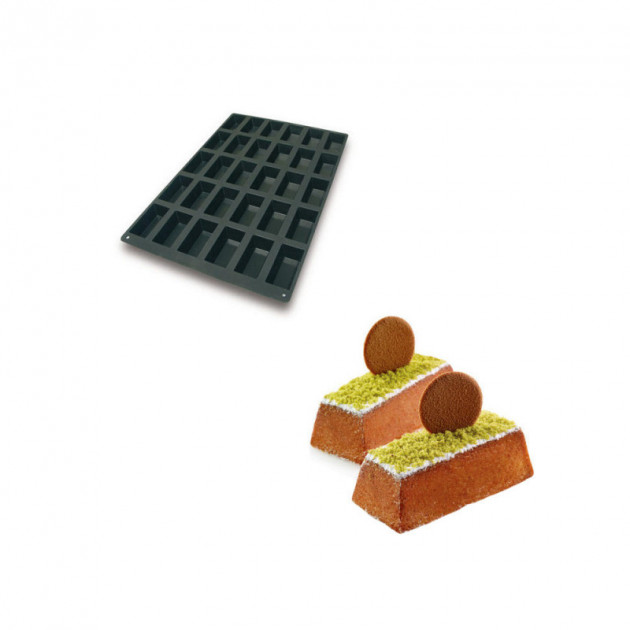 Moule Silicone 30 Mini Cakes 9.9 x 4.9 cm 130ml SilikoMart Professional