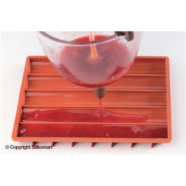 Moule Silikomart 5 Rectangles Arrondis en Silicone Moule Silikomart 5 Rectangles Arrondis en Silicone