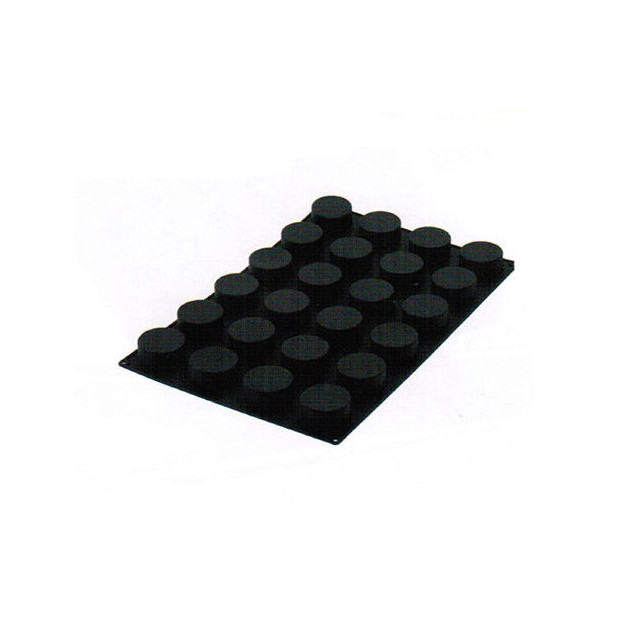 Moule silicone 24 empreintes cylindres 7 cm Moule silicone 24 empreintes cylindres 7 cm