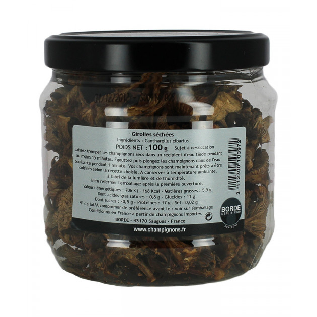 Girolles entieres sechees 500 g Borde composition