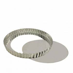 Tourtière Cannelée Fond Amovible 32 cm x H 2,5 cm