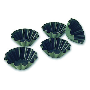 Moule Brioche 12 Côtes 7 cm x H 2,8 cm (x25) Matfer Moule Brioche 12 Côtes 7 cm x H 2,8 cm (x25) Matfer