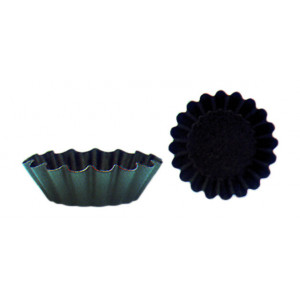 Moule Brioche Côtes Fines 7 cm x H 2,4 cm (x25) Matfer Moule Brioche Côtes Fines 7 cm x H 2,4 cm (x25) Matfer