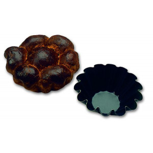 Moule Brioche 14 côtes 18 cm x H 7,3 cm Anti-adhésif Matfer Moule Brioche 14 côtes 18 cm x H 7,3 cm Anti-adhésif Matfer