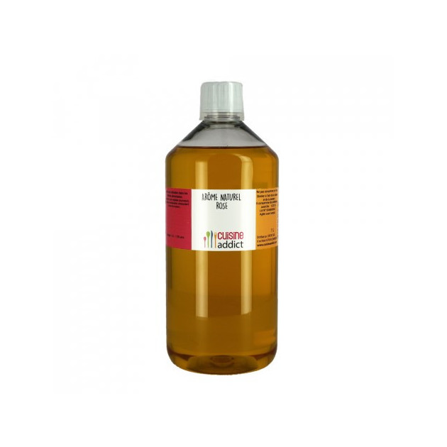 Arôme Alimentaire Naturel de Rose 1 L Cuisineaddict 
