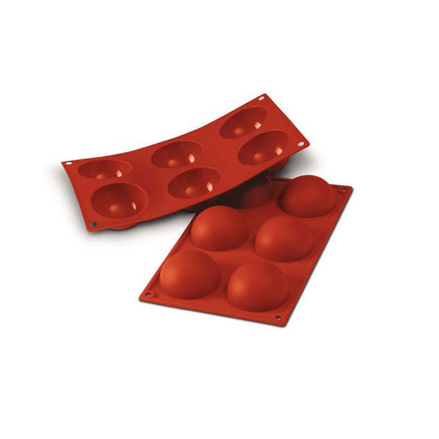 Moule Silicone 6 Demi-spheres 7 cm x H 3.5 cm Silikomart