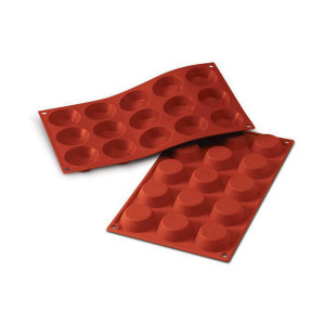 Moule à cake en silicone - L 28.5 x H 6.5 x l 12.2 cm - Différents coloris  - Rouge