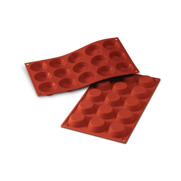 Moule Silicone 15 Tartelettes 5 cm x H 1,5 cm Silikomart -  , Achat, Vente