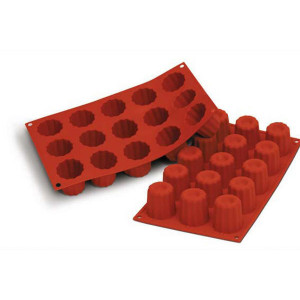 Moule Silicone 15 Cannelés 4,5 cm x H 4,5 cm Silikomart Moule Silicone 15 Cannelés 4,5 cm x H 4,5 cm Silikomart