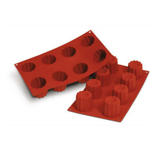 Moule Silicone 8 Cannelés 5,5 cm x H 5,5 cm Silikomart Moule Silicone 8 Cannelés 5,5 cm x H 5,5 cm Silikomart