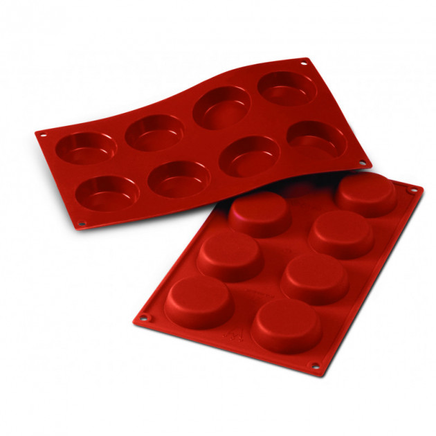 Moule Silicone Millassons 6 cm x H 1,7 cm (x8) Silikomart