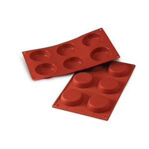 Moule Silicone Millassons 7 cm x H 1,7 cm (x6) Silikomart Moule Silicone Millassons 7 cm x H 1,7 cm (x6) Silikomart