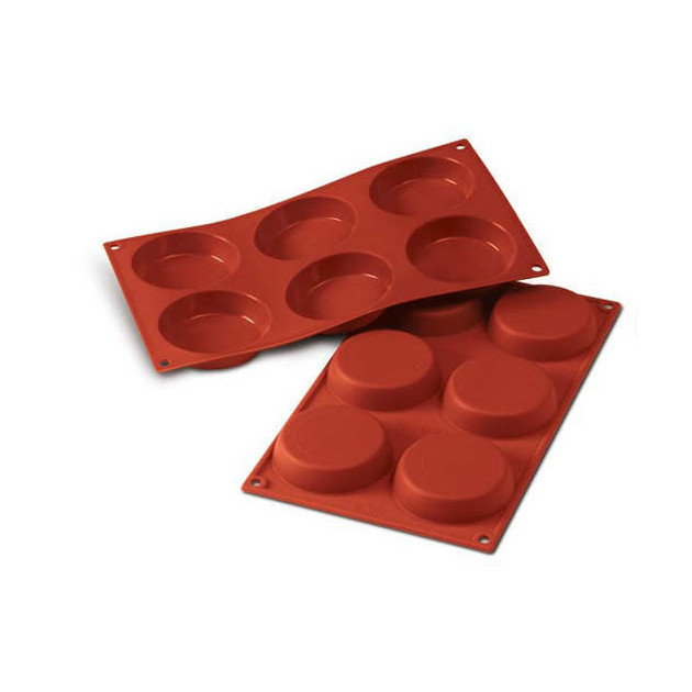 Moule Silicone Millassons 8 cm x H 1,8 cm (x6) Silikomart