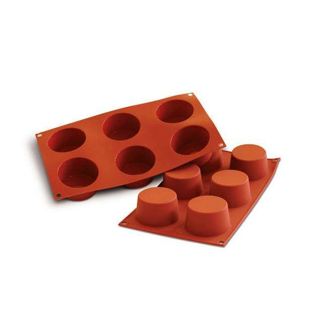 Moule Silicone 6 Muffins 6.9 cm x H 3.5 cm Silikomart