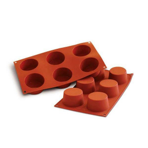 Moule Silicone Muffins 6,8 cm x H 3,8 cm (x6) Silikomart Moule Silicone Muffins 6,8 cm x H 3,8 cm (x6) Silikomart