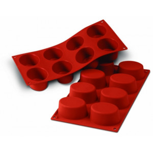 Moule Silicone 8 Ovales 7,5 x 5,5 cm Silikomart Moule Silicone 8 Ovales 7,5 x 5,5 cm Silikomart