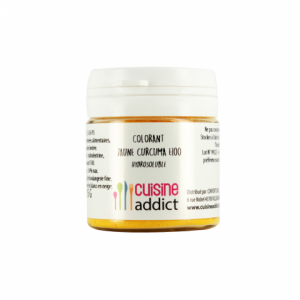 Colorant alimentaire Jaune Curcuma E100 15g Poudre Hydrosoluble Cuisineaddict