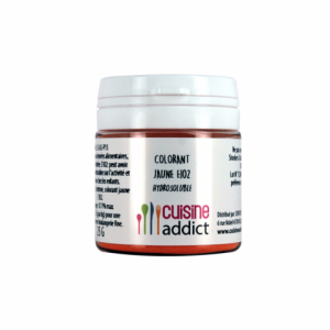 Colorant alimentaire Jaune E102 25g Poudre Hydrosoluble Cuisineaddict