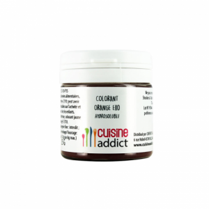 Colorant alimentaire Orange E110 25g Poudre Hydrosoluble Cuisineaddict