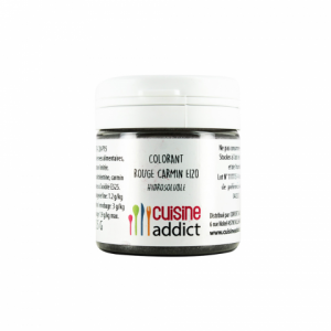 Colorant alimentaire Rouge Carmin E120 25g Poudre Hydrosoluble Cuisineaddict Colorant alimentaire Rouge Carmin E120 25g Poudre Hydrosoluble Cuisineaddict