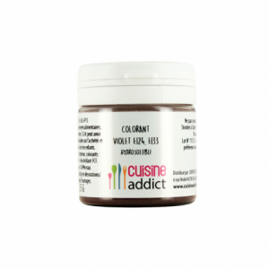 Colorant alimentaire Violet E124/E133 25g Poudre Hydrosoluble Cuisineaddict