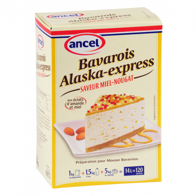 Preparation bavarois Alaska-Express Miel Nougat 1 kg Ancel