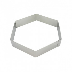 Hexagone à Mousse Inox 22 cm x H 4,5 cm Mallard Hexagone à Mousse Inox 22 cm x H 4,5 cm Mallard