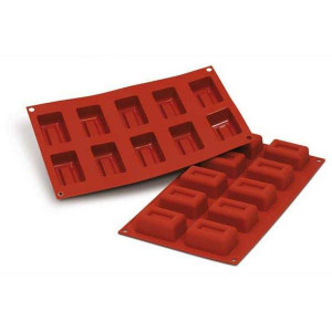Moule Silicone Savarin Rectangle 6,1 x 4 cm x H 2,6 cm (x10) Silikomart Moule Silicone Savarin Rectangle 6,1 x 4 cm x H 2,6 cm (x10) Silikomart