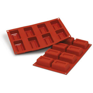 Moule Silicone Savarin Rectangle 7,5 x 4,8 cm x H 2,8 cm (x8) Silikomart Moule Silicone Savarin Rectangle 7,5 x 4,8 cm x H 2,8 cm (x8) Silikomart