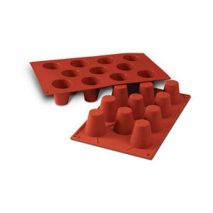 Moule Silicone Babas 4,5 x H 4,8 cm (x11) Silikomart Moule Silicone Babas 4,5 x H 4,8 cm (x11) Silikomart