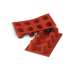 Moule Silicone Babas 5,5 x H 6 cm (x8) Silikomart Moule Silicone Babas 5,5 x H 6 cm (x8) Silikomart