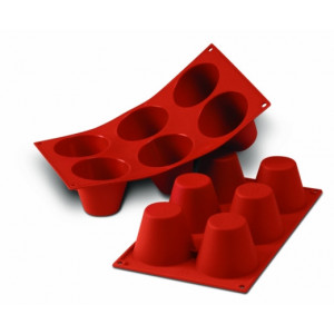 Moule Silicone Babas 7,5 x H 6 cm (x6) Silikomart Moule Silicone Babas 7,5 x H 6 cm (x6) Silikomart