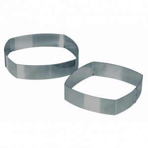 Cadre Pâtisserie Carré Bombé Inox 18 cm x H 4.5 cm Mallard Ferrière Cadre Pâtisserie Carré Bombé Inox 18 cm x H 4.5 cm Mallard Ferrière