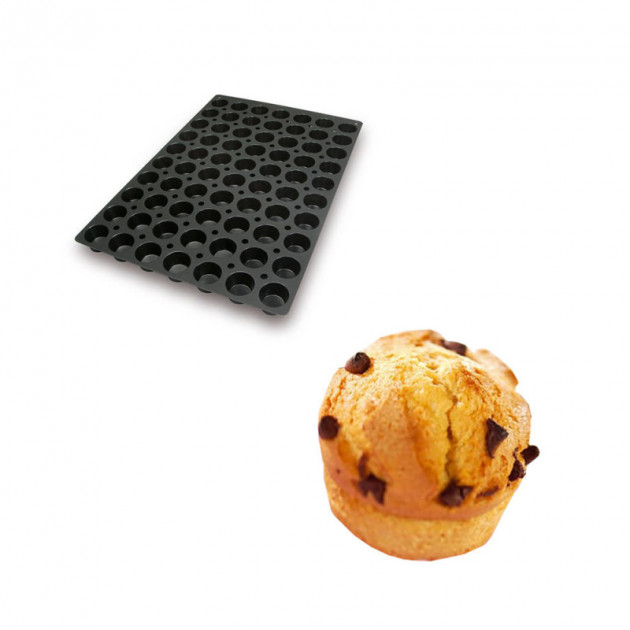 Moule Silicone 70 Mini Muffins Ã˜4.5 x 3 cm 40ml SilikoMart Professional