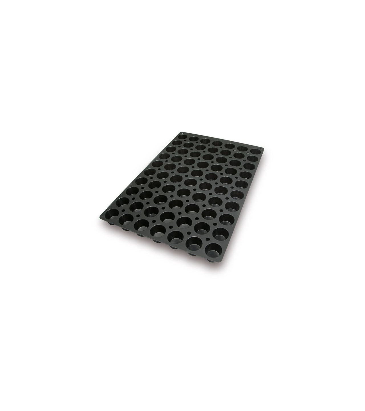2 Moules à Muffins Silicone 7 Cavités - Plaques Anti-adhésives Pour Cupcakes, Brownies Et Puddings (Noir)