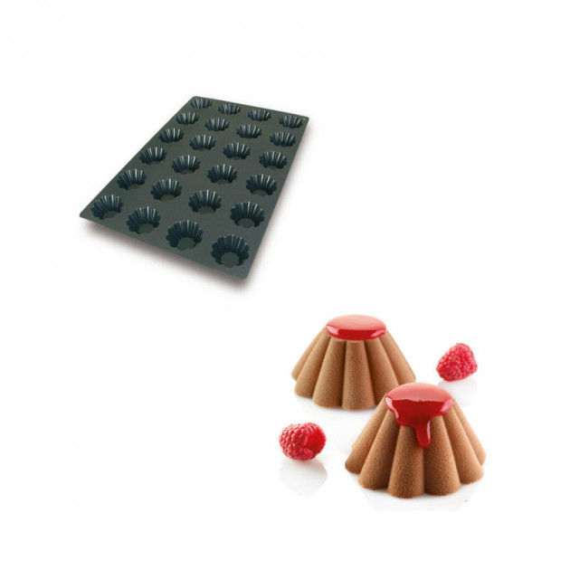 Moule Silicone 24 Briochettes Ã˜7.9 x 3.5 cm 84ml SilikoMart Professional