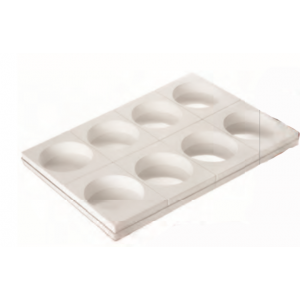 Moule Silicone 8 Cercles 13,5 x H 4 cm Silikomart Professional Moule Silicone 8 Cercles 13,5 x H 4 cm Silikomart Professional