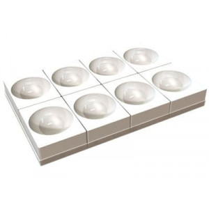 Moule Silicone 8 Demi-Sphères 13,5 x H 6,75 cm Silikomart Professional Moule Silicone 8 Demi-Sphères 13,5 x H 6,75 cm Silikomart Professional