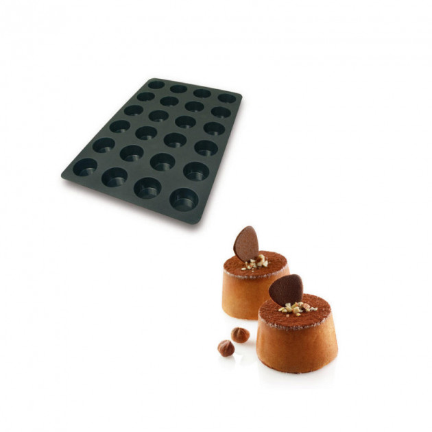 Moule Silicone 24 Muffins Ã˜6.9 x h3.9 cm 122ml SilikoMart Professional