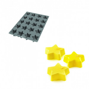 Moule Silicone 20 Etoiles Ø9,5 x 7 cm 135ml SilikoMart Professional Moule Silicone 20 Etoiles Ø9,5 x 7 cm 135ml SilikoMart Professional