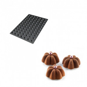Moule Silicone 77 Mini Charlottes Ø3,5 x H1,5 cm 8,5ml SilikoMart Professional